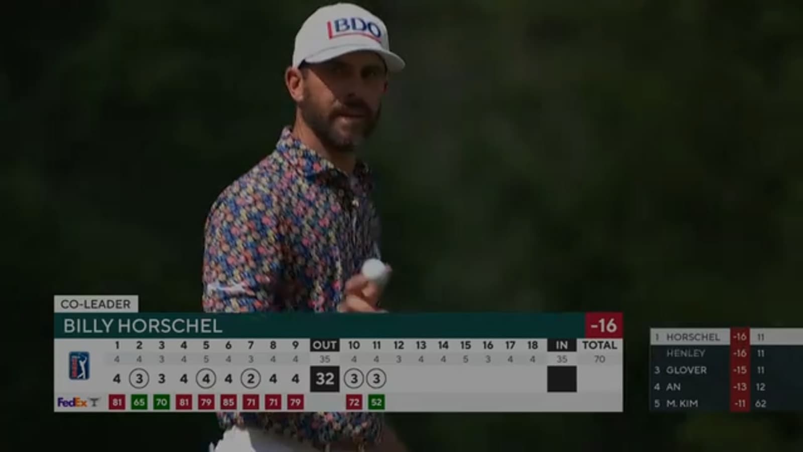 Billy Horschel takes the lead with birdie on No. 11 at Wyndham