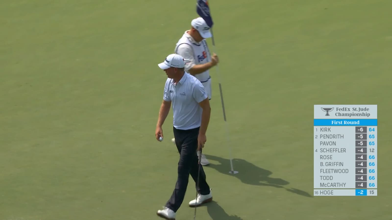Tom Hoge makes 17-footer for birdie at FedEx St. Jude