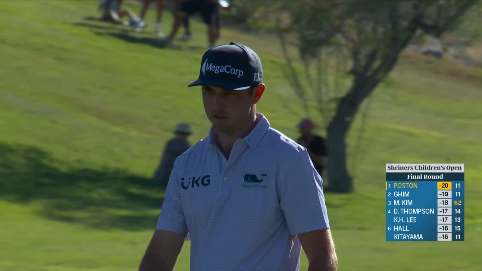 J.T. Poston sinks a 21-foot birdie putt at Shriners Children's Open