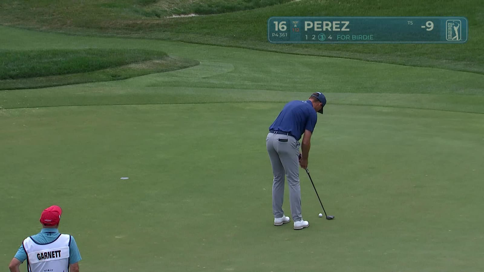 Victor Perez makes birdie on No. 16 at ONEflight Myrtle