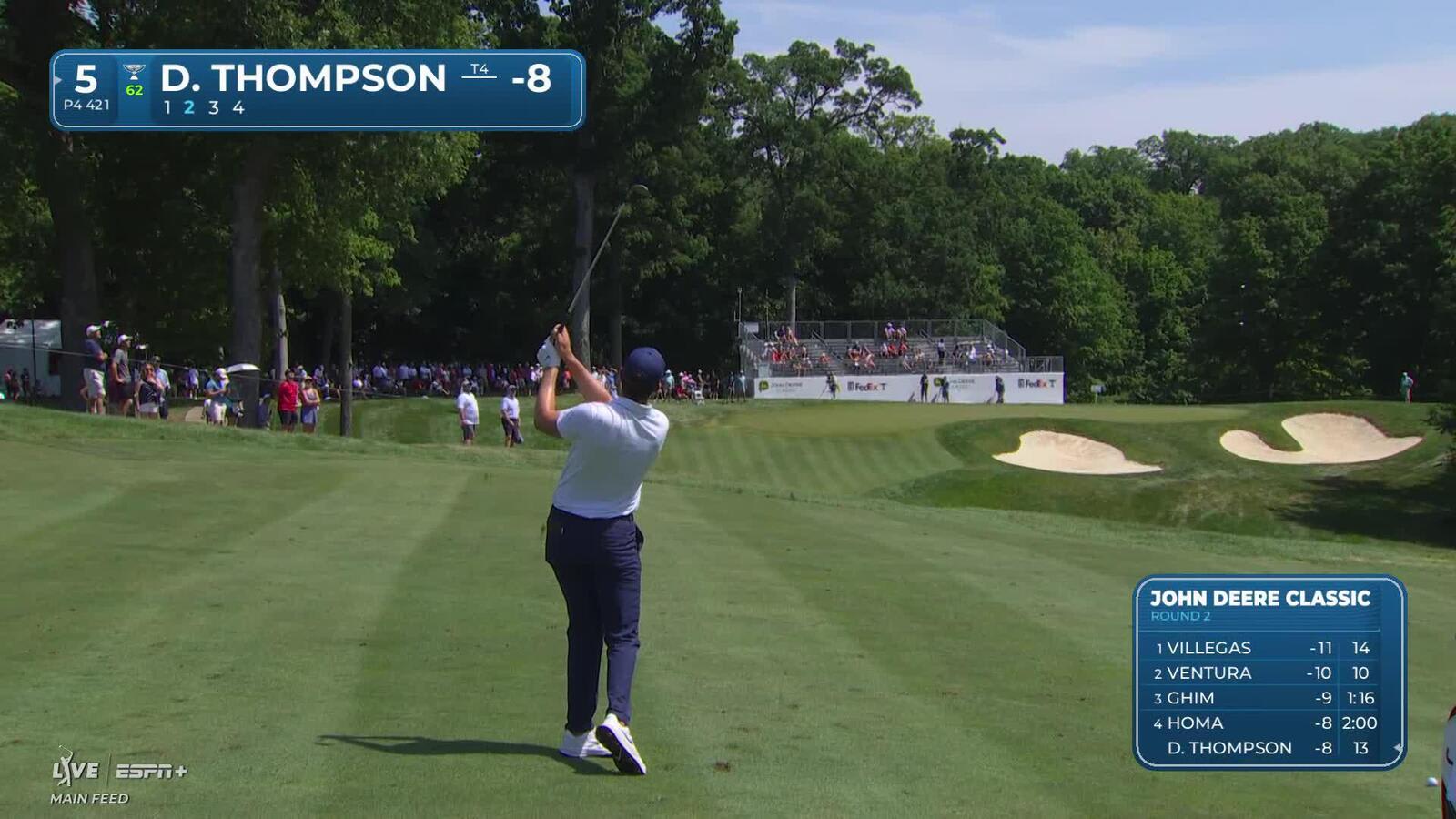 Davis Thompson makes bid for title defense with Friday birdie at John Deere