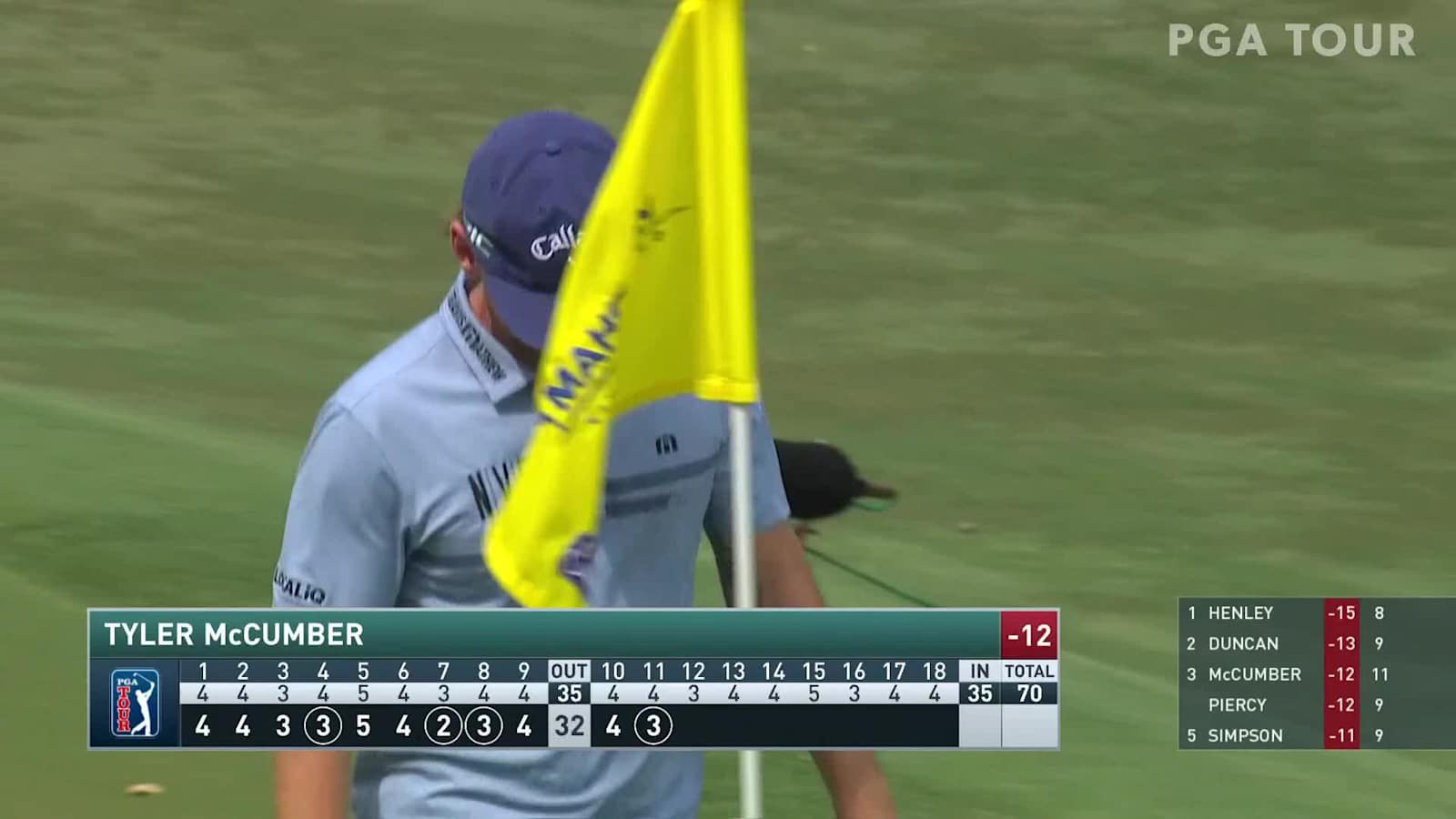 Tyler McCumber's 53-foot birdie putt at Wyndham