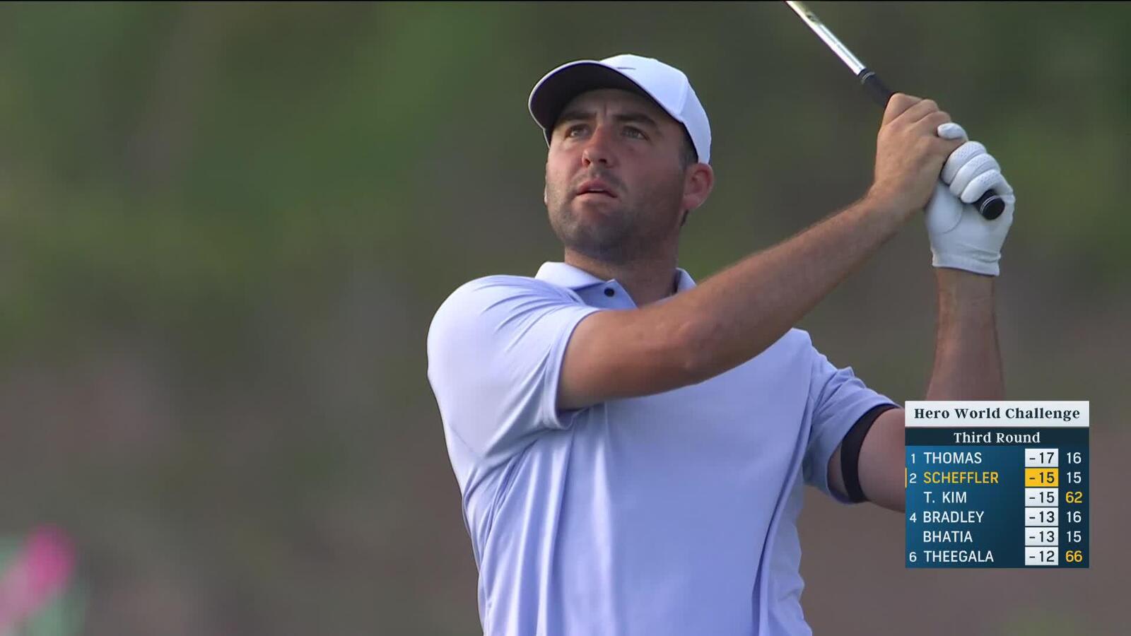 Scottie Scheffler makes birdie at Hero World Challenge