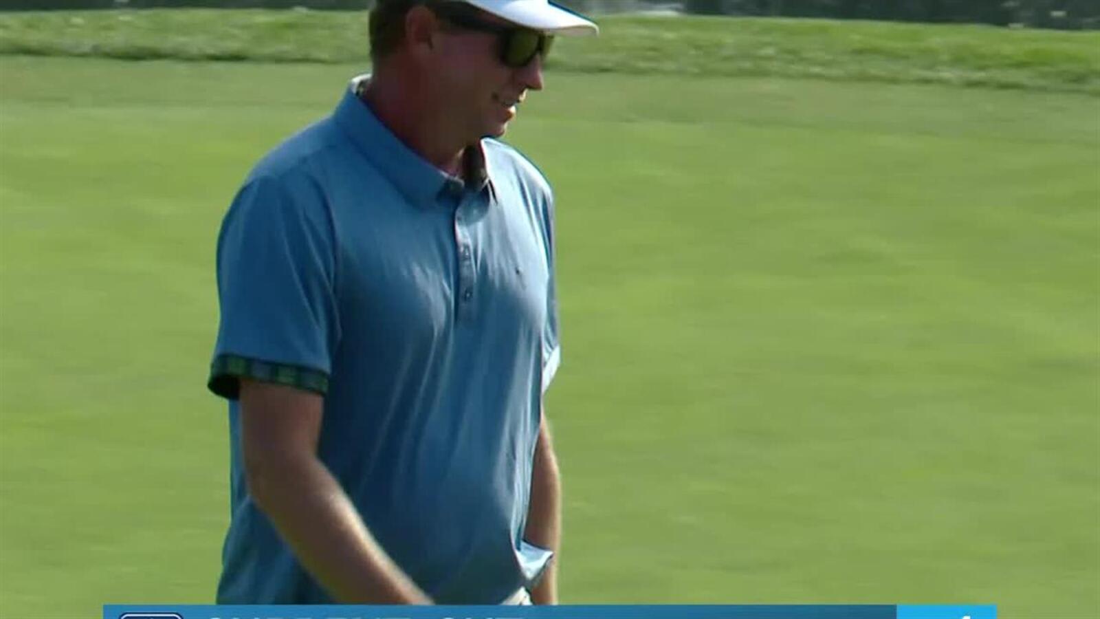 Vince Covello rolls in birdie from 50 feet at Farmers