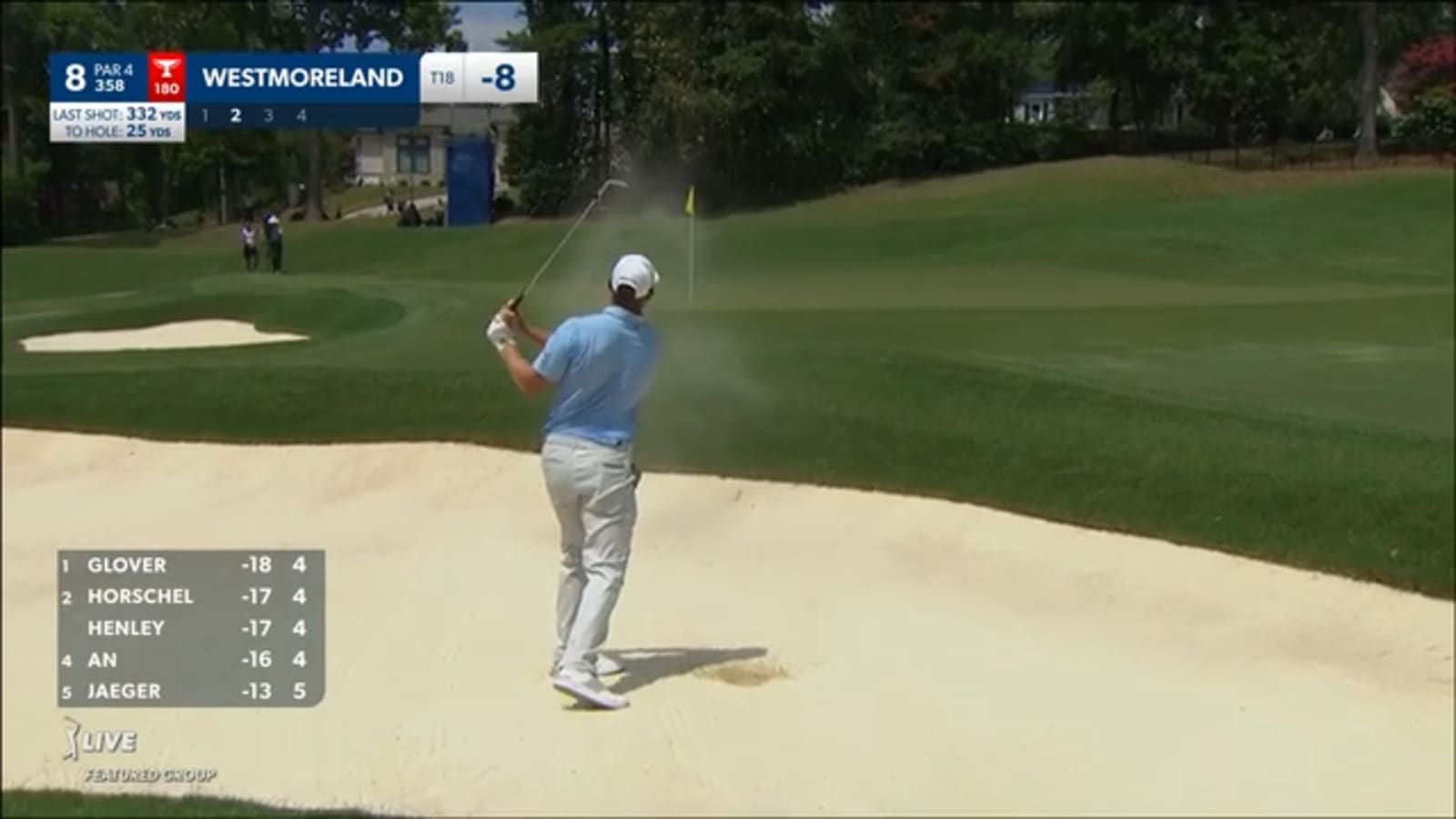 Kyle Westmoreland gets up-and-down from greenside bunker at Wyndham
