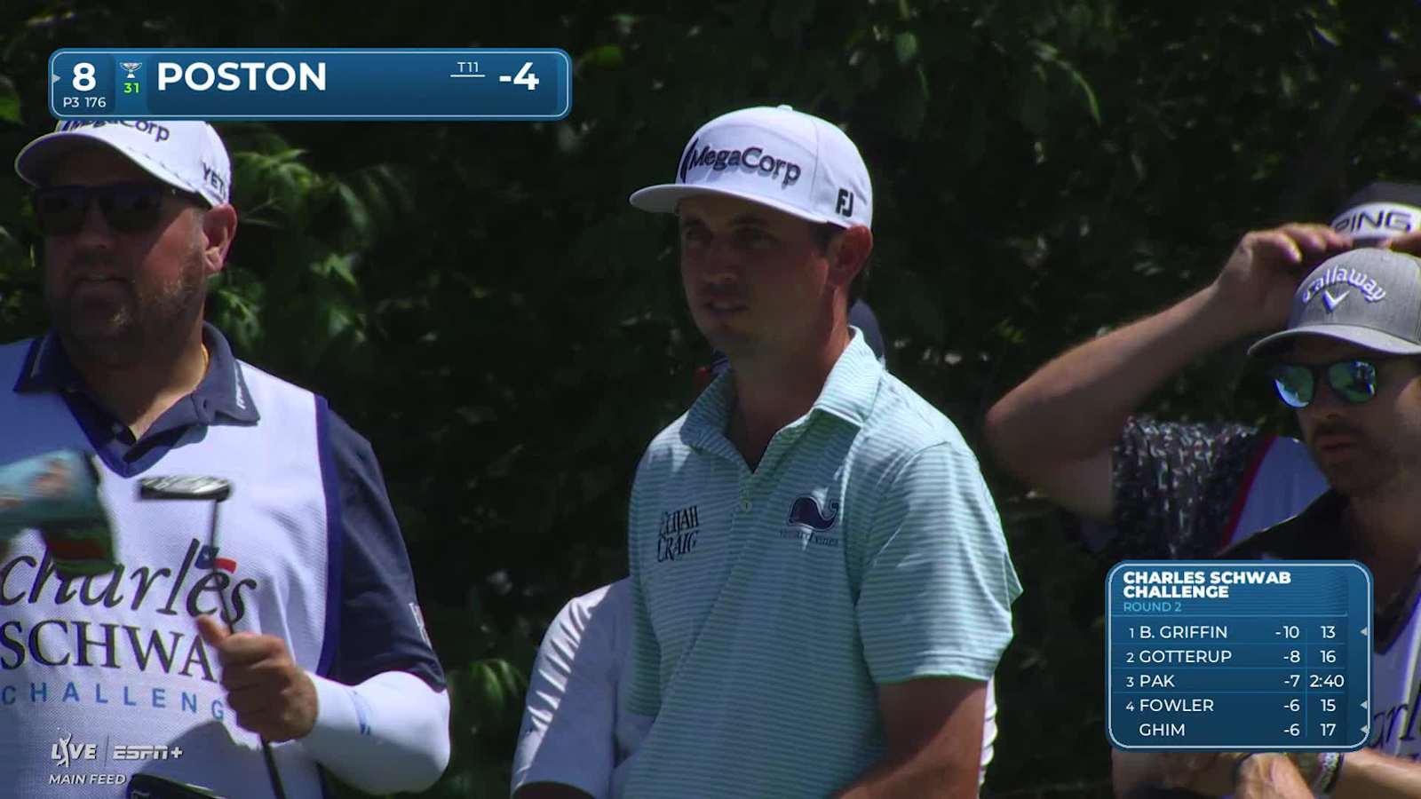J.T. Poston makes birdie on No. 8 at Charles Schwab