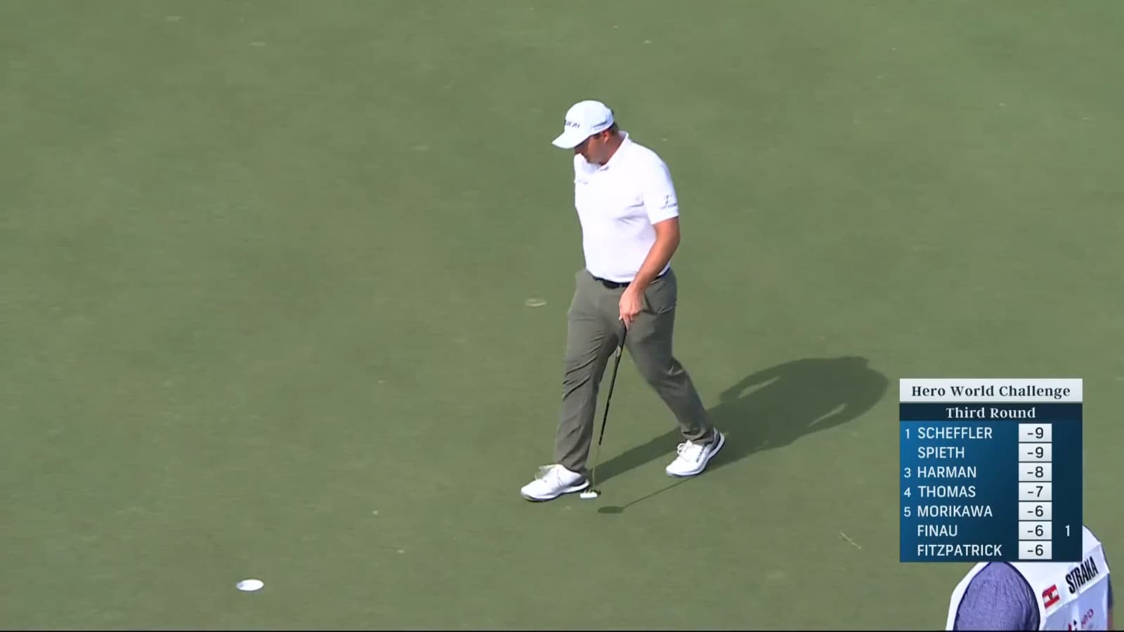 Sepp Straka sinks 36-foot putt for birdie at Hero World Challenge