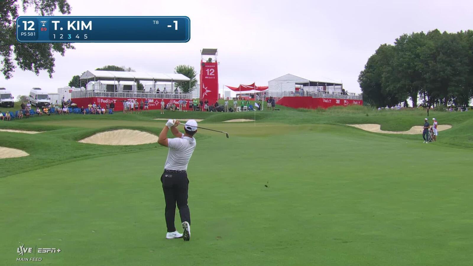 Tom Kim makes birdie on No. 12 at 3M Open