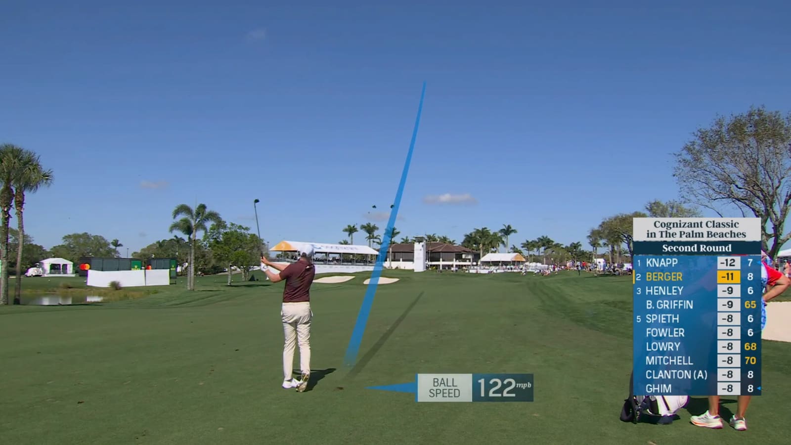 Daniel Berger sticks approach to 5 feet and birdies at Cognizant Classic