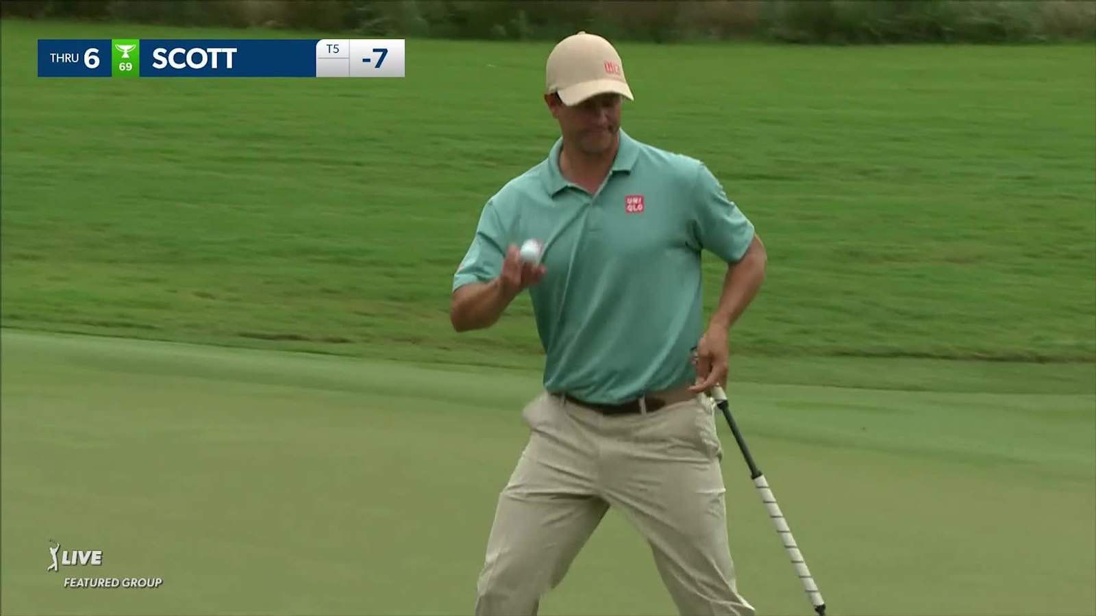 Adam Scott's approach to 7 feet leads to birdie at Wyndham
