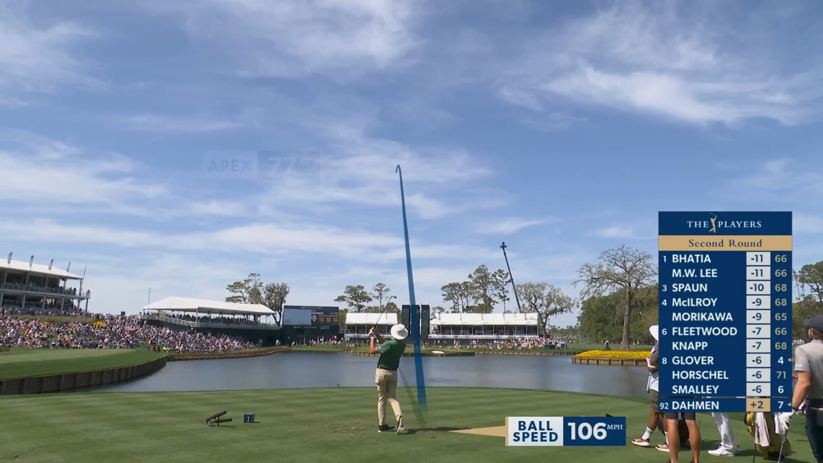 Joel Dahmen's superb tee shot leads to birdie at THE PLAYERS