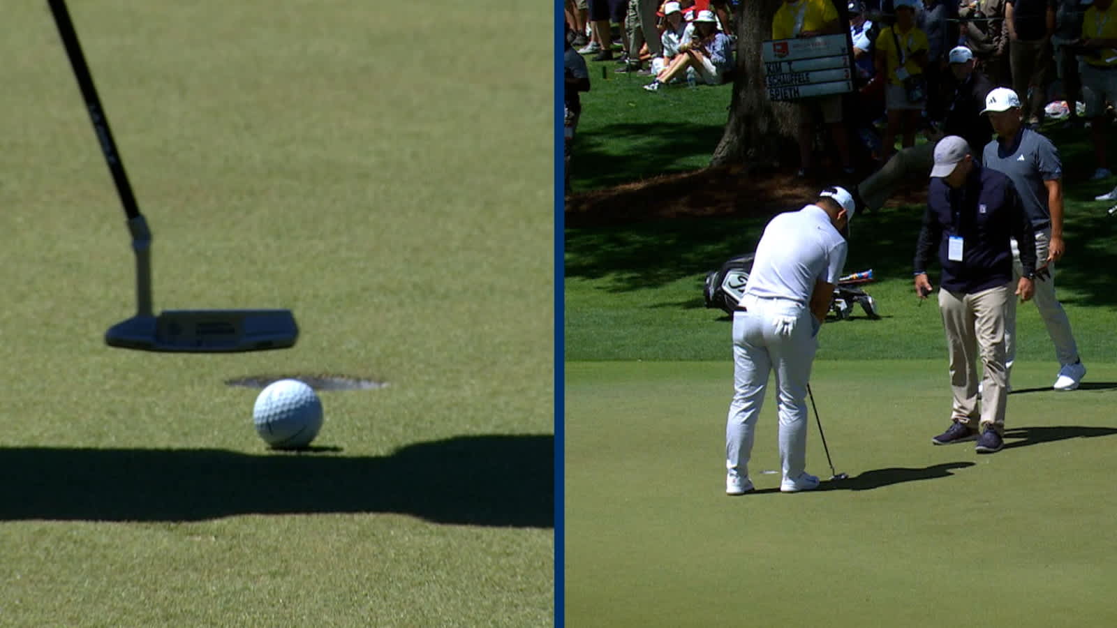 Unique ruling as Tom Kim's ball moves before putt at Wells Fargo