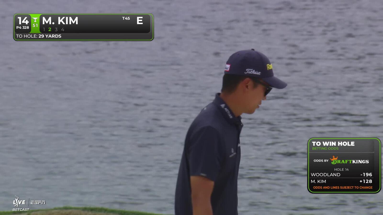 Michael Kim drains 14-foot putt for birdie on No. 14 at Truist Championship