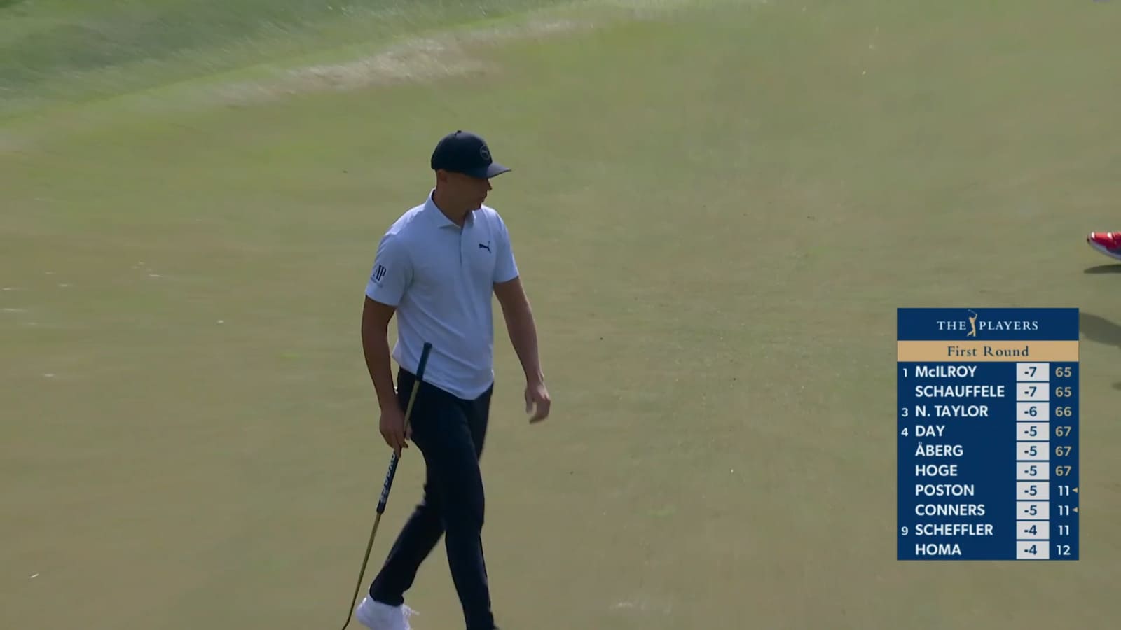 Matti Schmid sinks a 35-foot birdie putt at THE PLAYERS