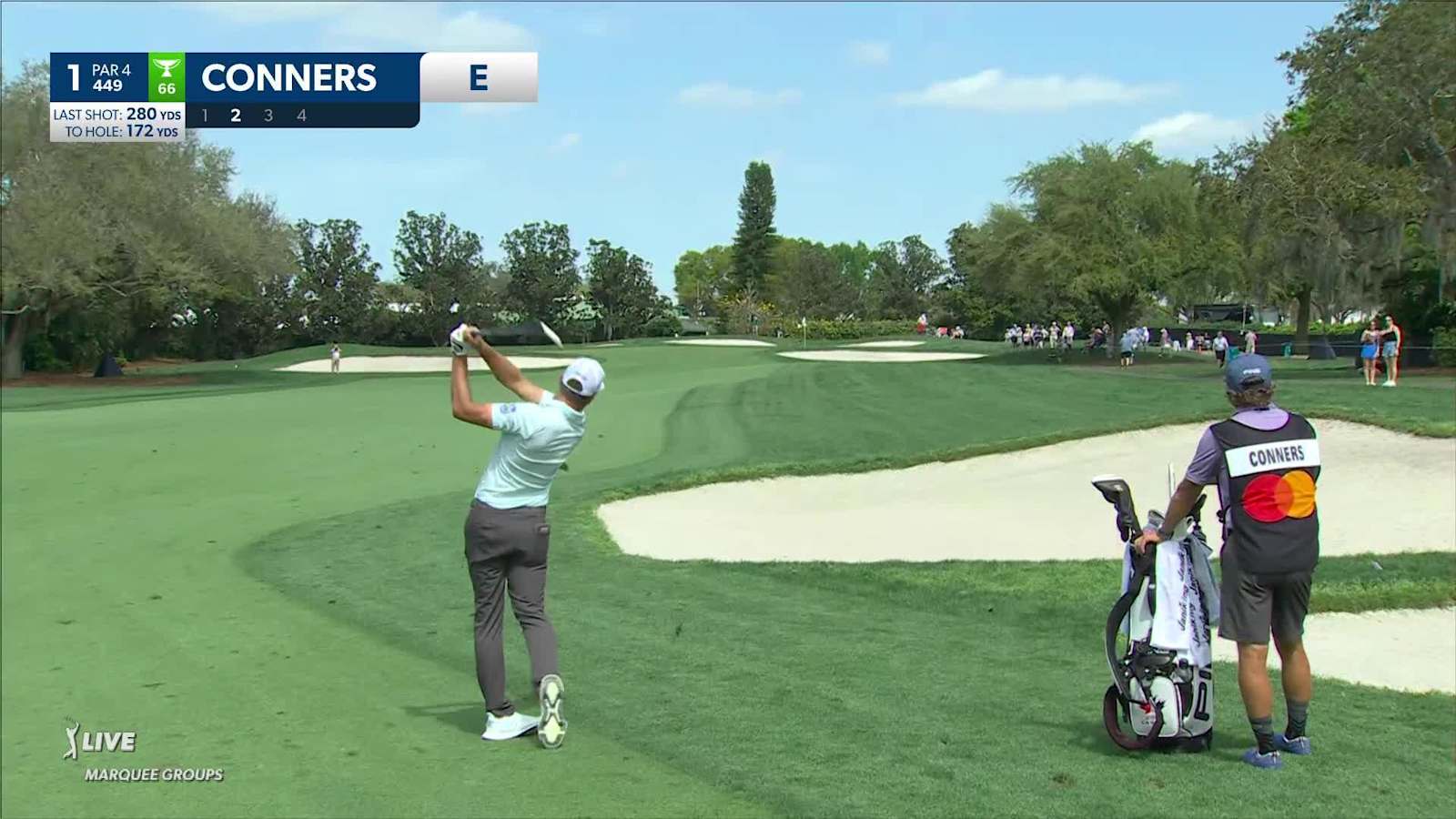 Corey Conners dials in iron shot that yields birdie at Arnold Palmer