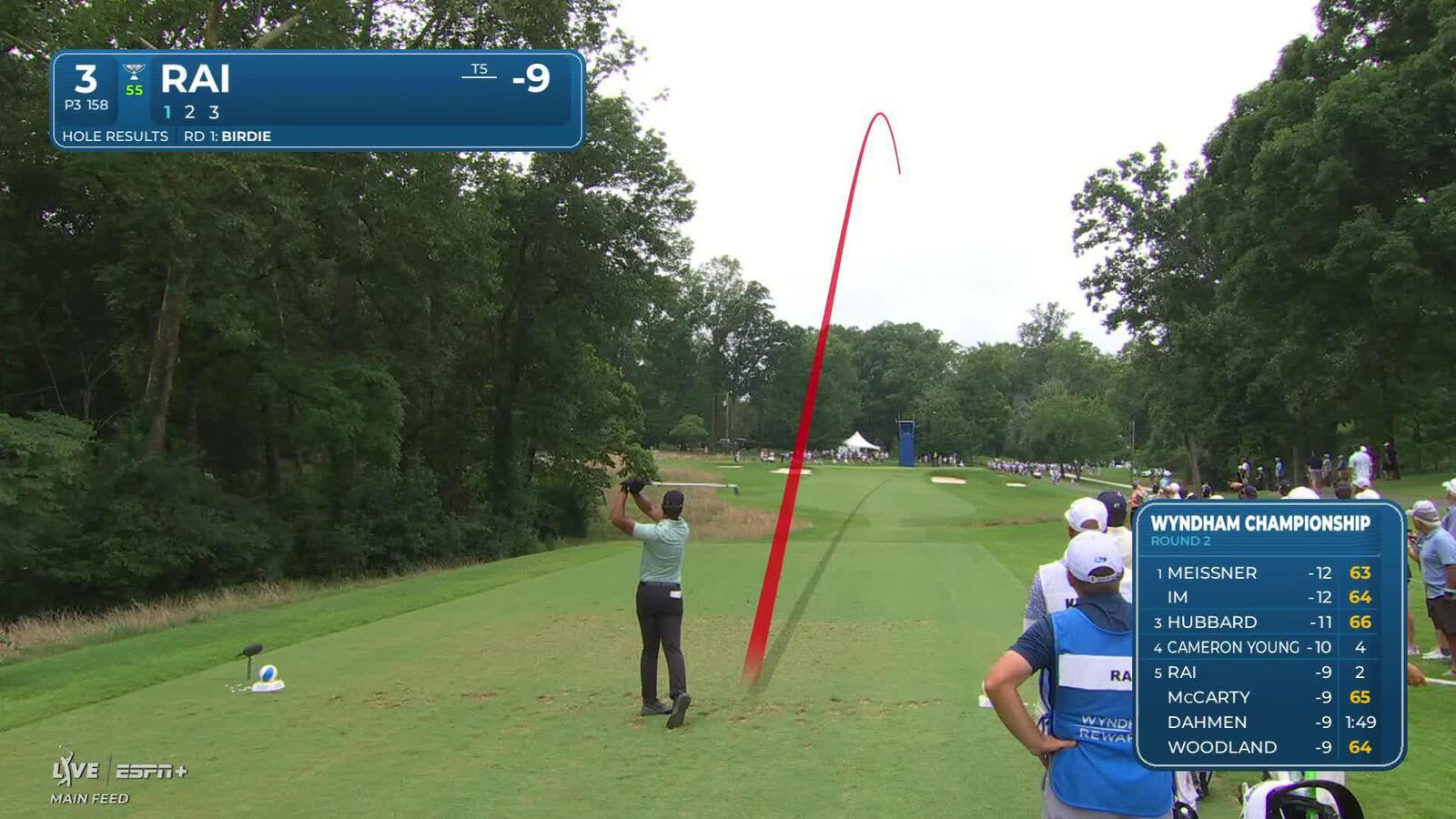 Aaron Rai makes birdie on No. 3 at Wyndham