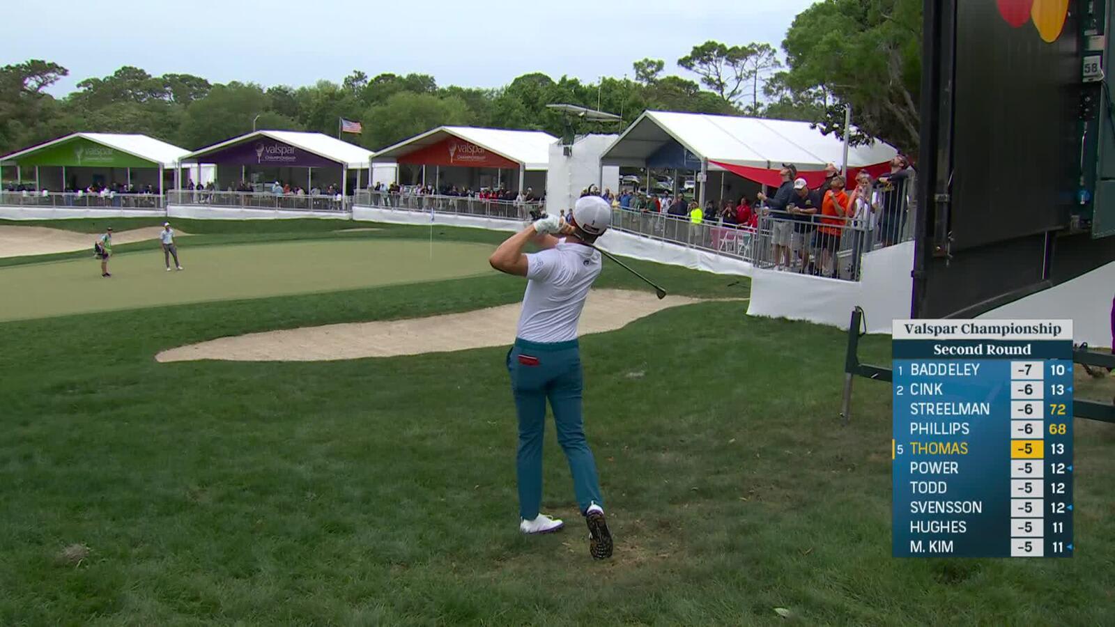 Justin Thomas takes relief, hits ridiculous flop shot to yield birdie at Valspar