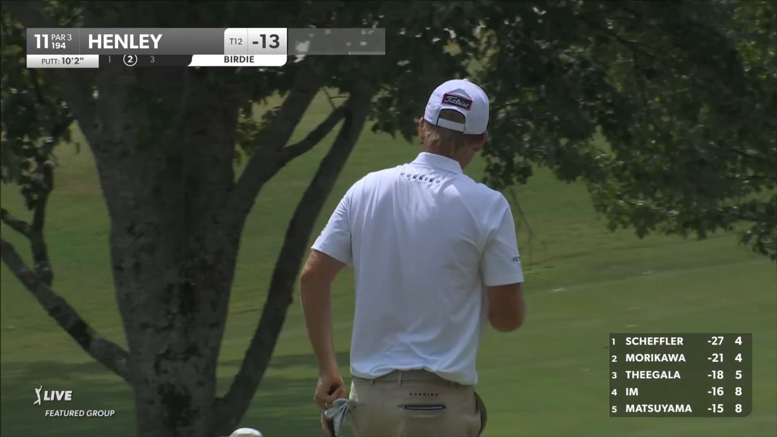 Russell Henley's tee shot to 10 feet leads to birdie at TOUR Championship