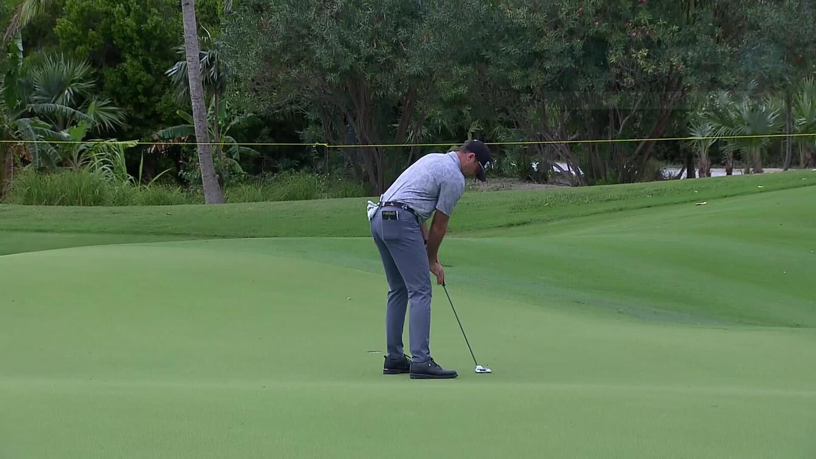 Stuart Macdonald makes birdie on No. 14 at Great Abaco Classic