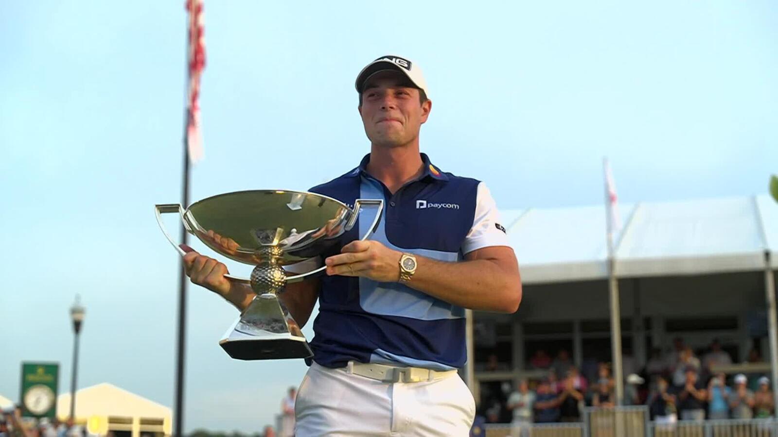 Viktor Hovland's interview after winning the TOUR Championship