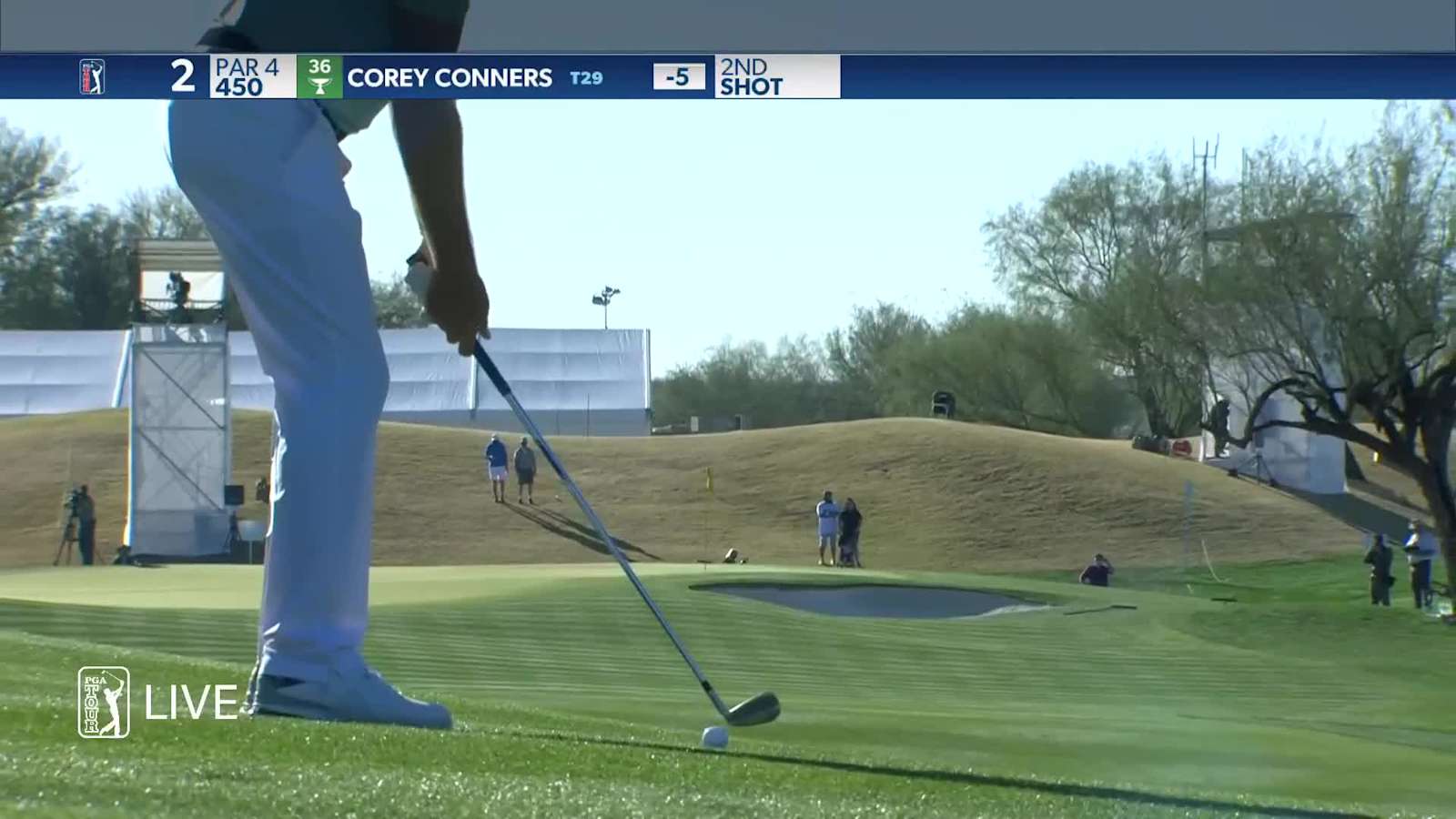 Corey Conners dials in approach to set up birdie at Waste Management 