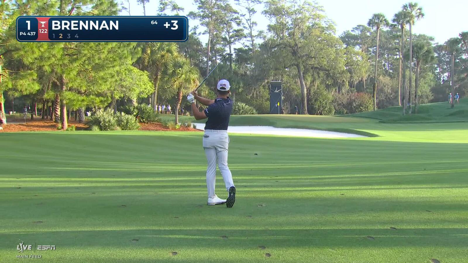 Michael Brennan hits 135-yard approach to 12 feet, sets up birdie on No. 1 at THE PLAYERS