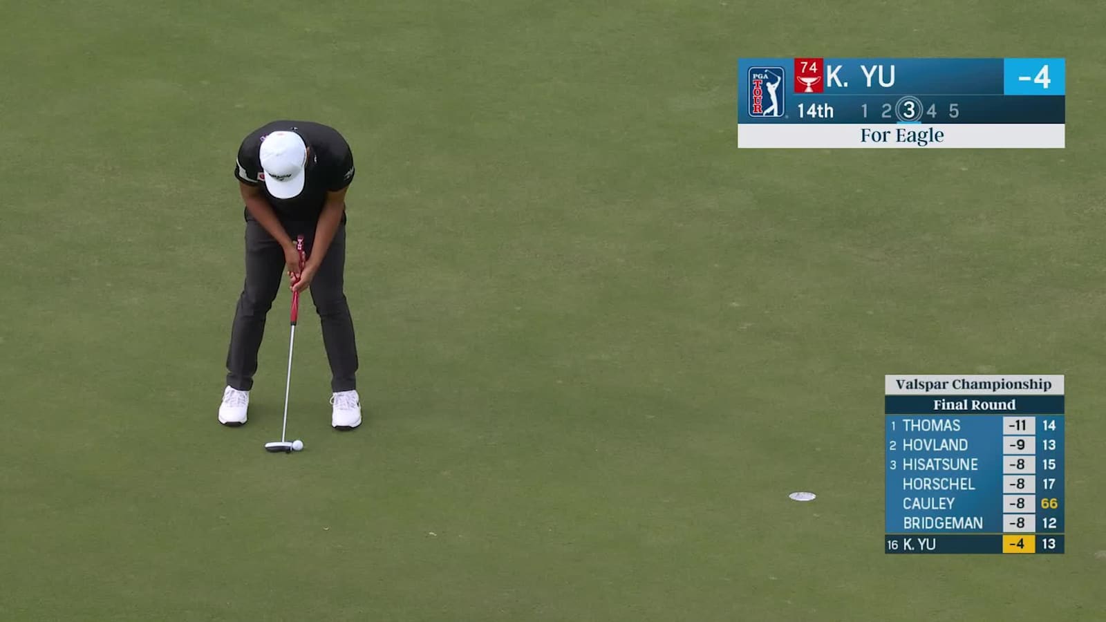 Kevin Yu makes 6-foot eagle putt at Valspar