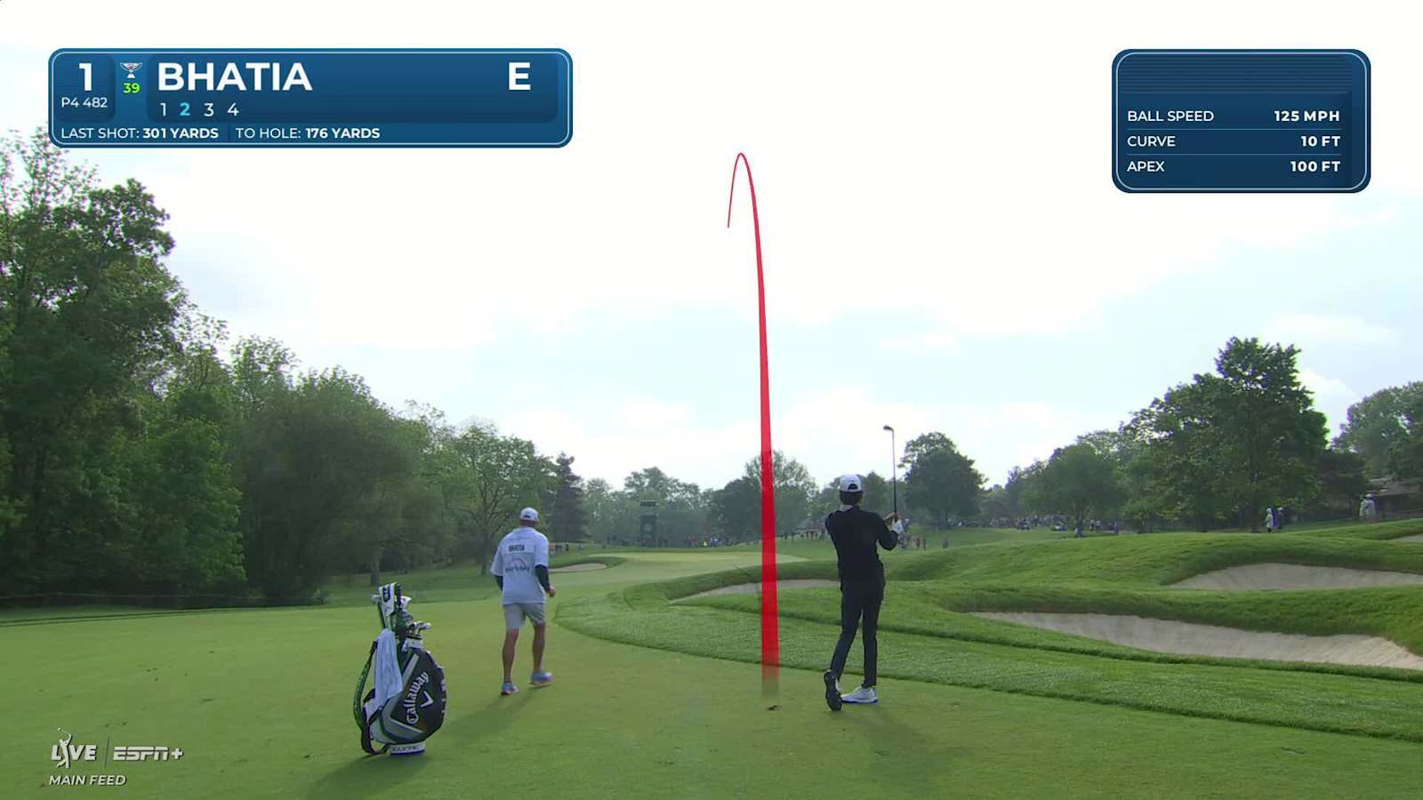 Akshay Bhatia birdies opening hole at the Memorial