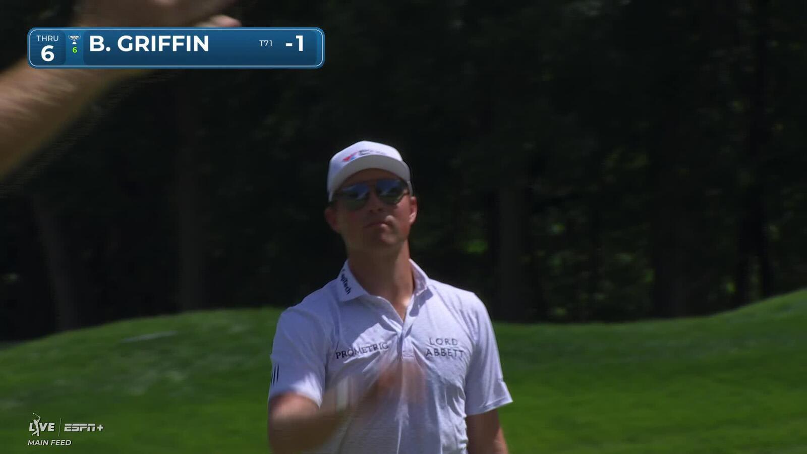 Ben Griffin holes out for birdie at John Deere