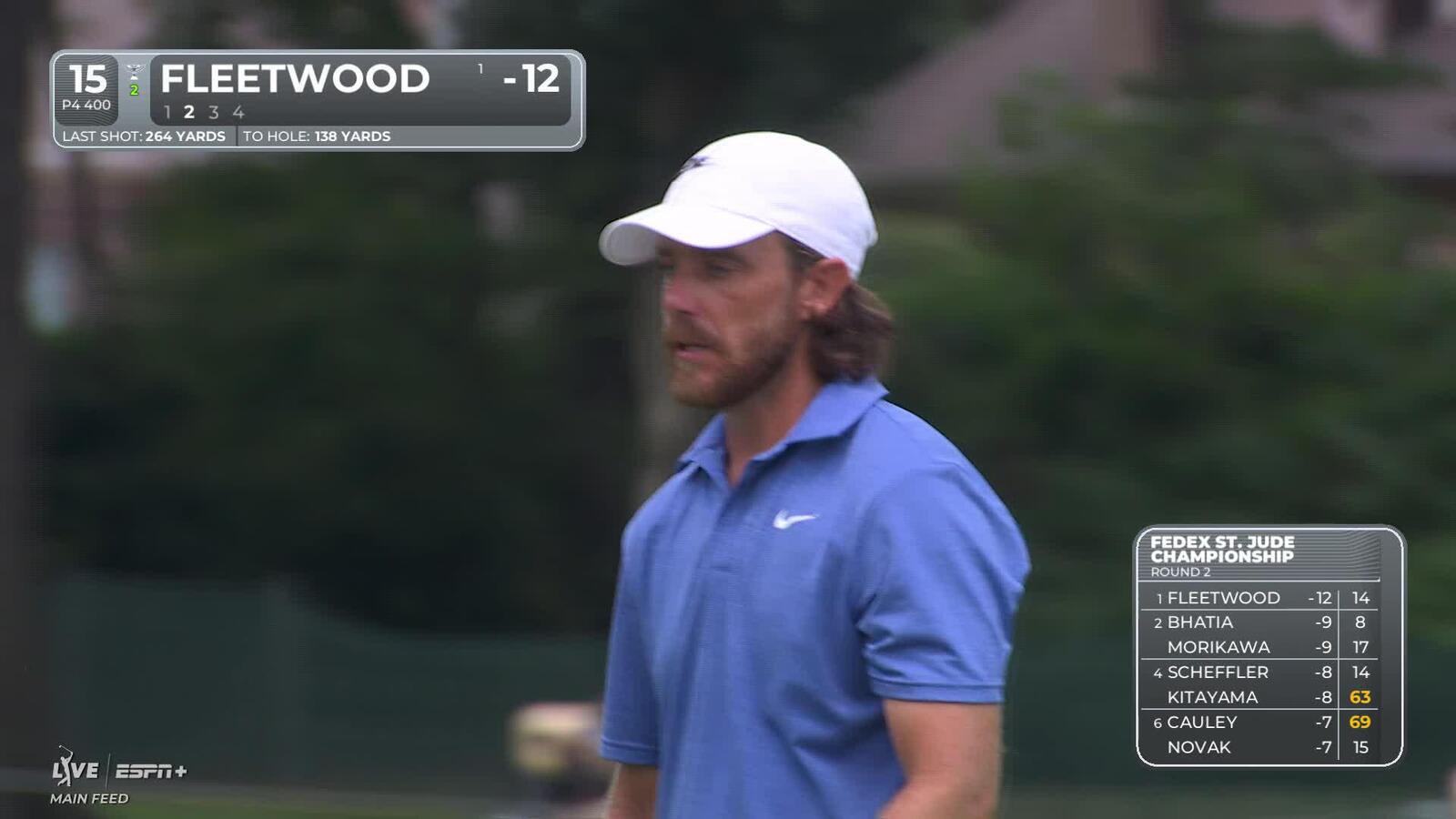 Tommy Fleetwood throws a dart en route to another birdie at FedEx St. Jude