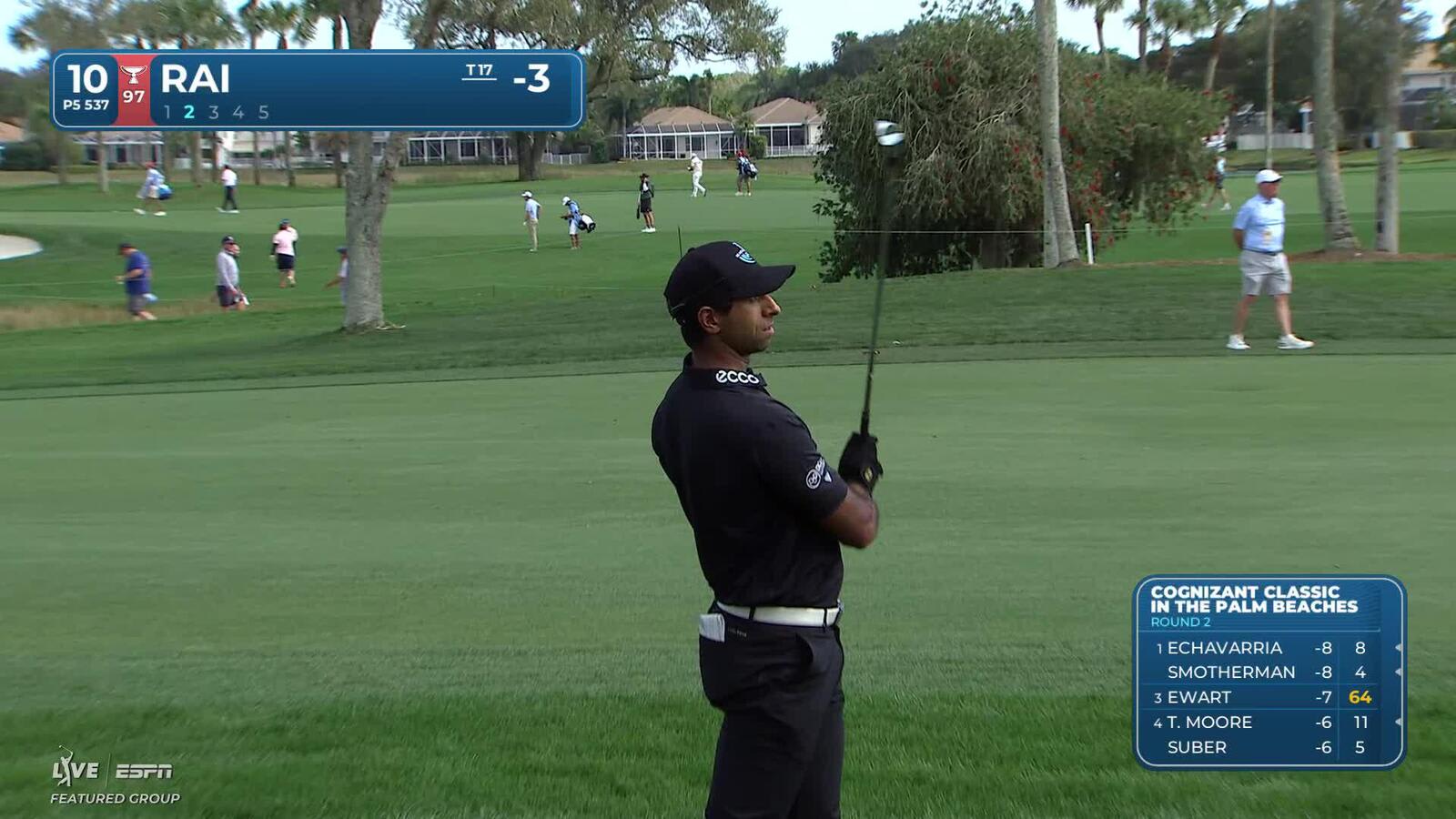 Aaron Rai sinks 28-foot birdie putt on No. 10 at Cognizant Classic