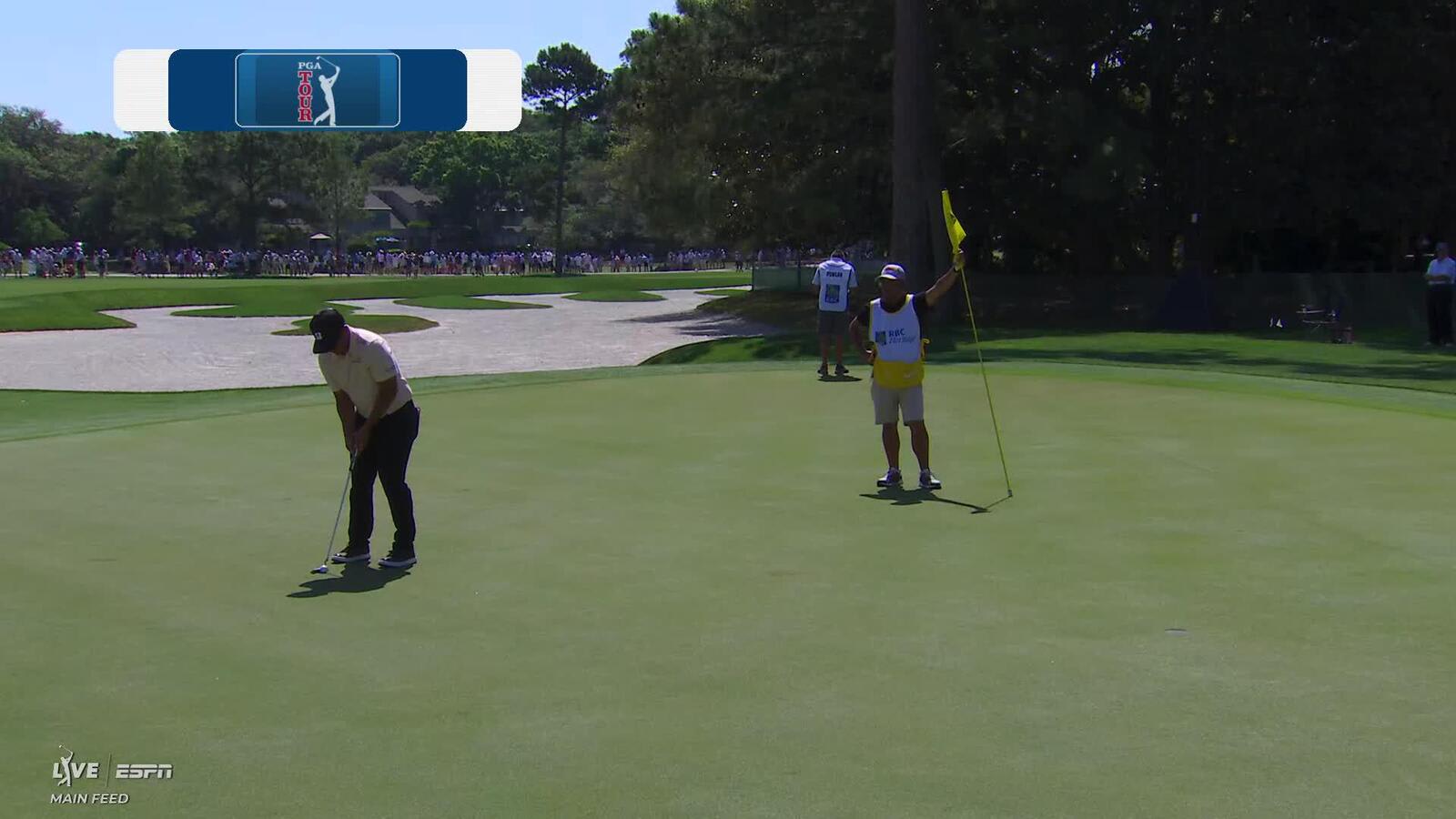 Kurt Kitayama's 138-yard approach sets up birdie on No. 16 at RBC Heritage