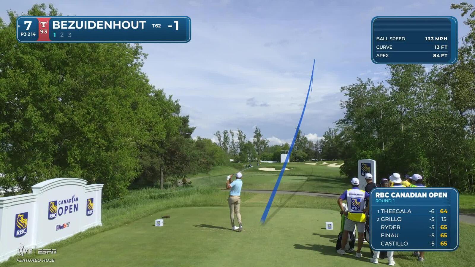 Christiaan Bezuidenhout aces No. 7 at RBC Canadian