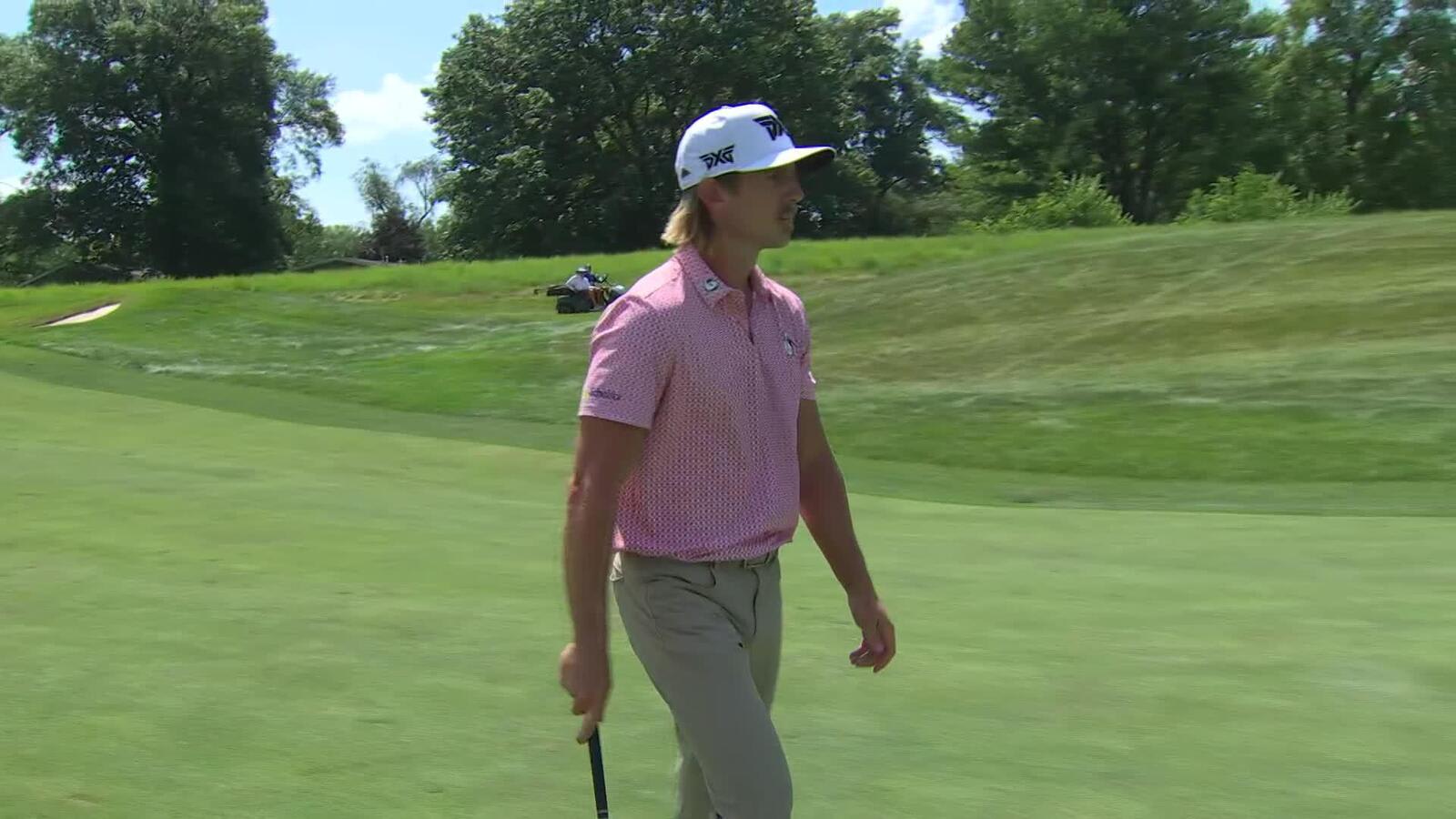 Jake Knapp pitches it close to set up birdie at John Deere