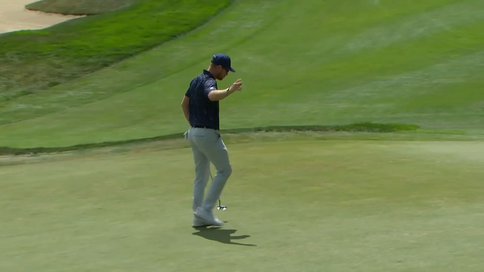 Jens Dantorp drains eagle putt after driving the green at Barracuda