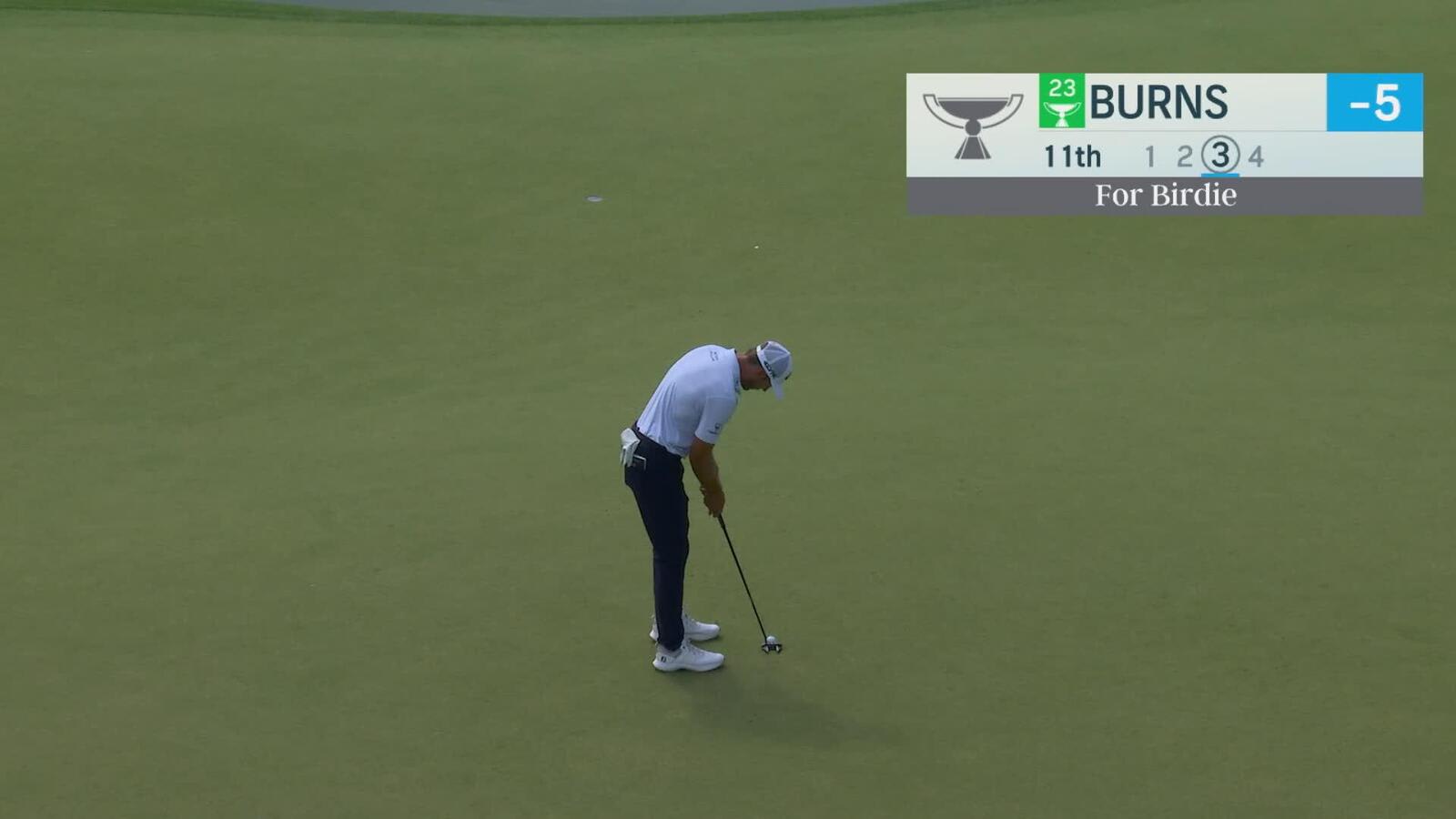 Sam Burns slides in 25-foot birdie at BMW Championship