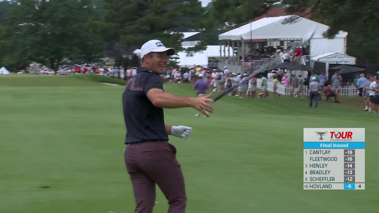 Viktor Hovland almost eagles par-4 fifth at TOUR Championship