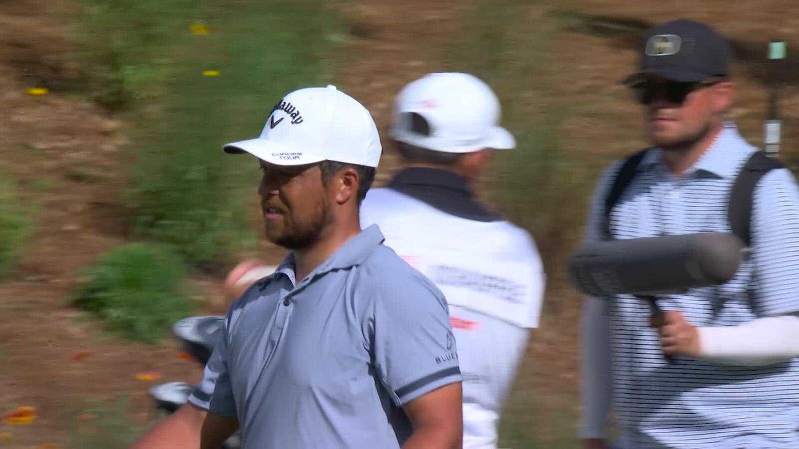 Xander Schauffele hits 145-yard approach to 8 feet, sets up birdie on No. 15 at THE PLAYERS
