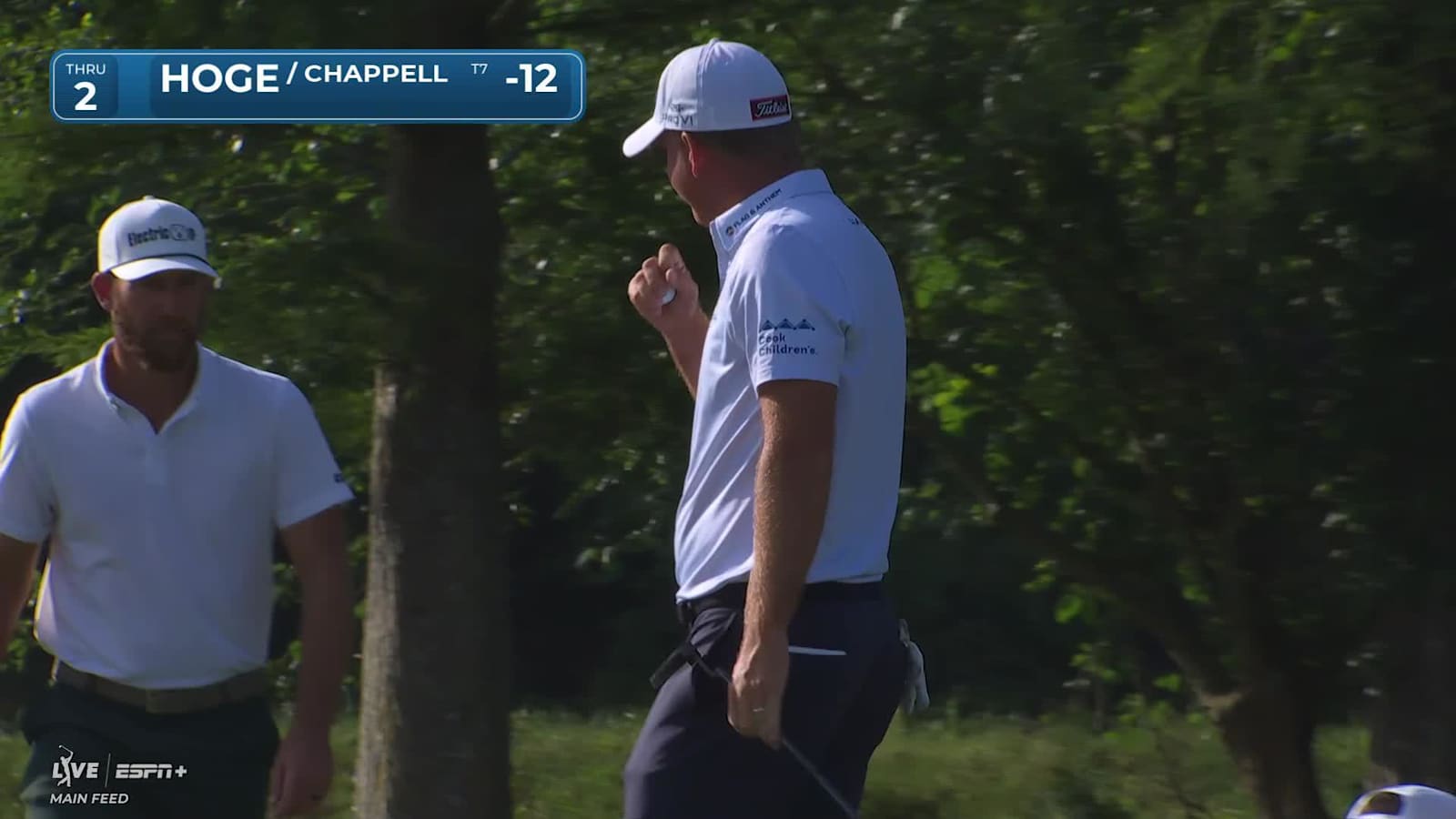 Tom Hoge makes birdie on No. 2 at Zurich Classic