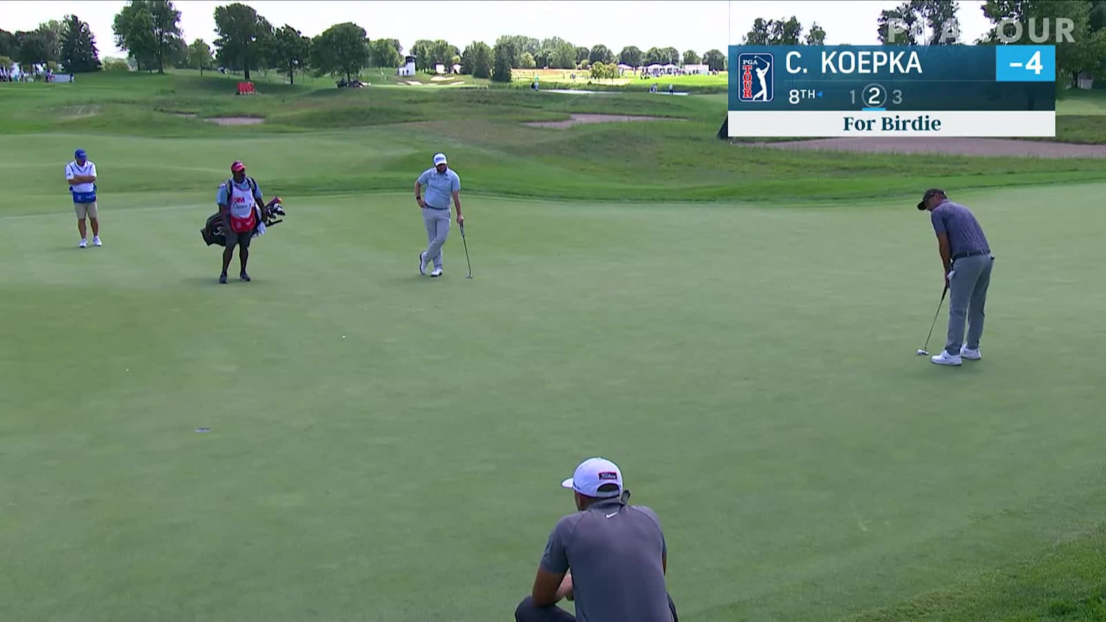 Chase Koepka sinks a 21-foot birdie on No. 8 in Round 2 at 3M Open