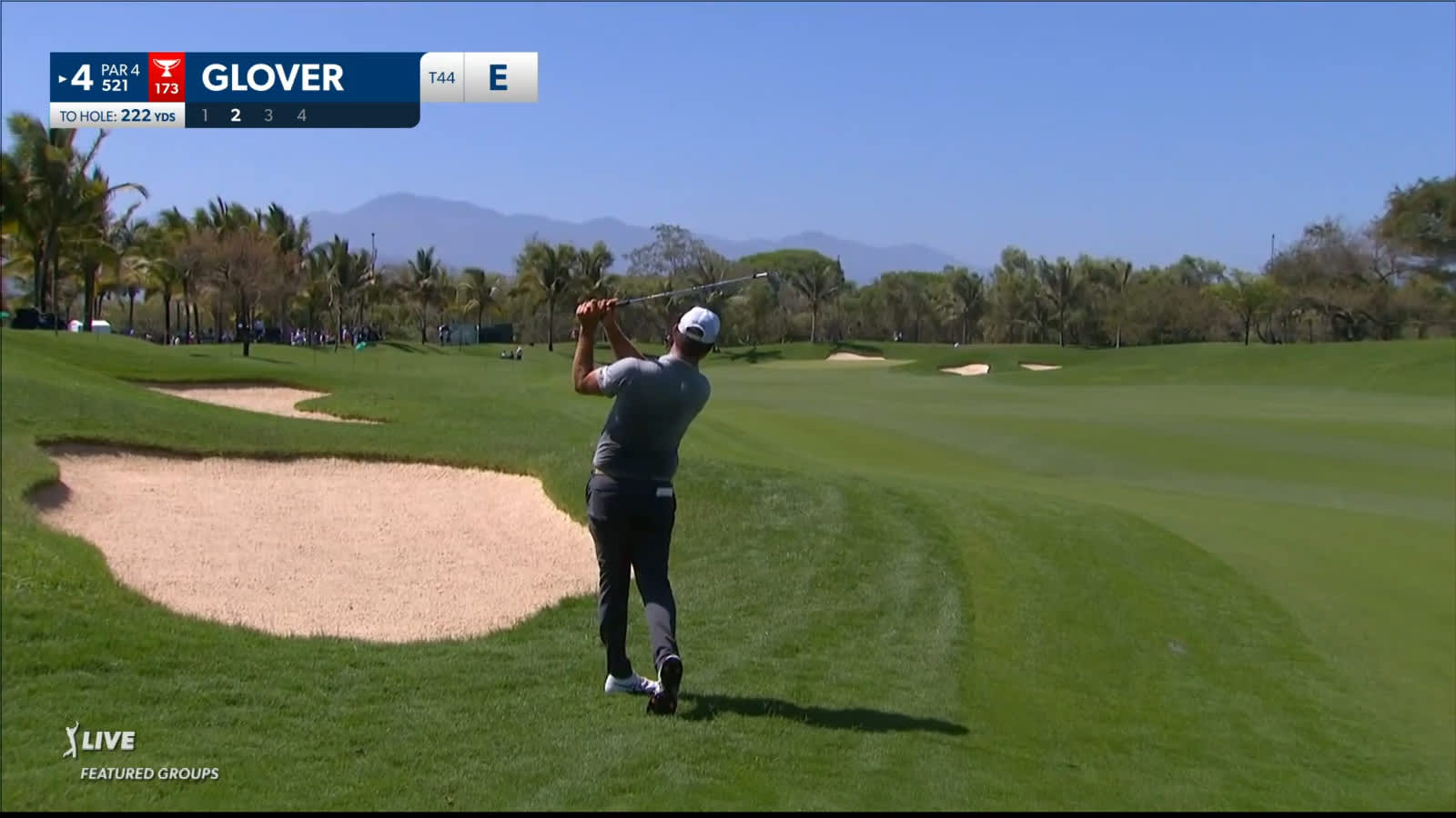 Lucas Glover runs approach close to set up birdie at Mexico Open