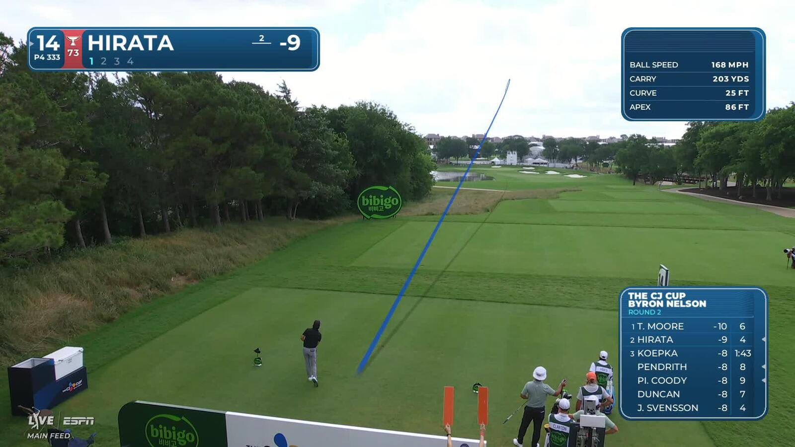 Kensei Hirata's 320-yard drive sets up birdie on No. 14 at THE CJ CUP