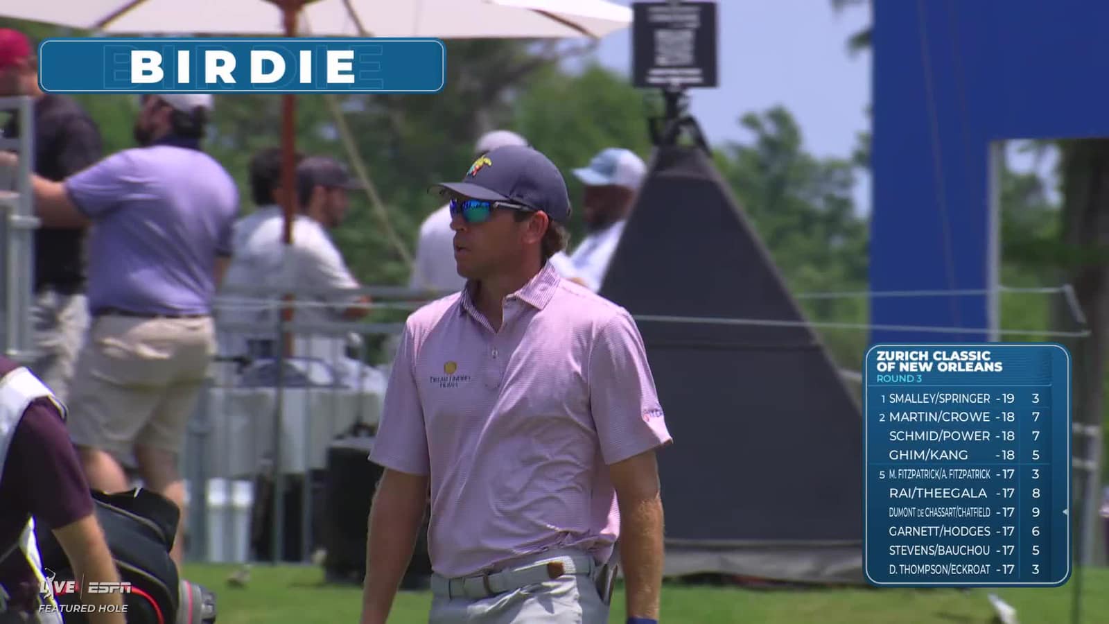 Griffin/Kholes holes out for birdie from 35-feet on No. 14 at Zurich Classic