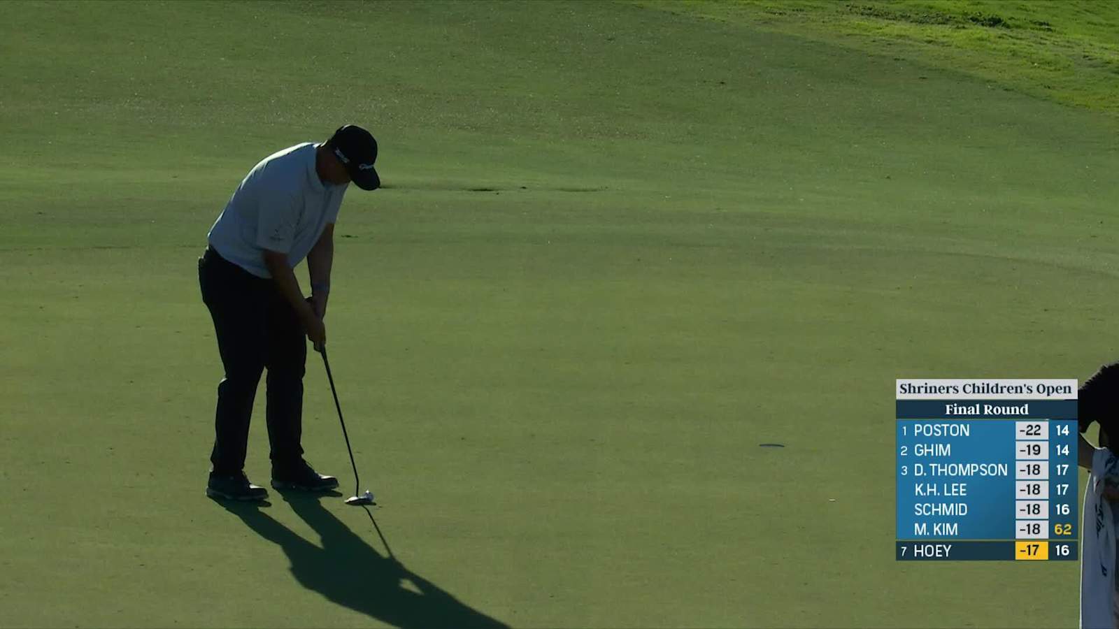 Rico Hoey drains birdie putt at Shriners Children's Open