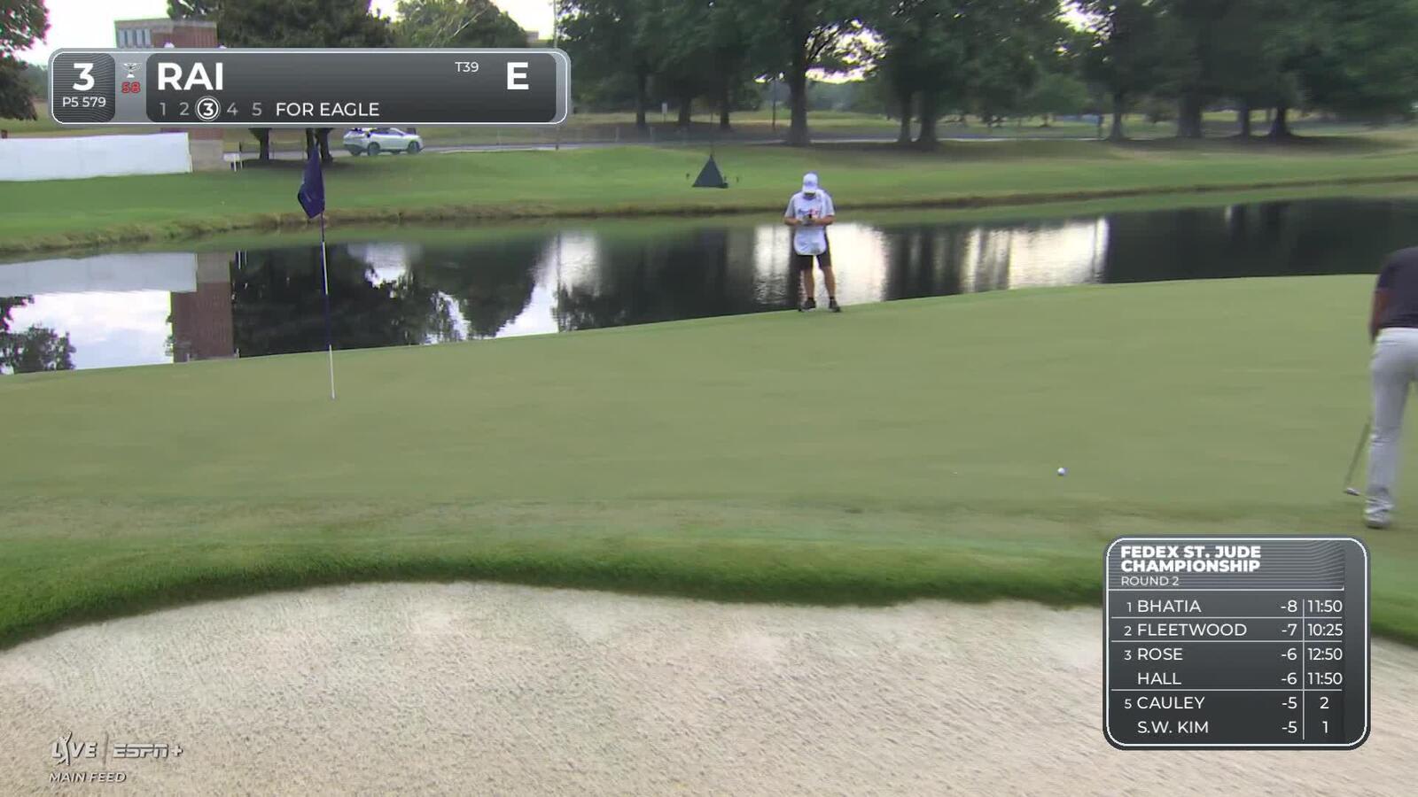 Aaron Rai two-putts for birdie at FedEx St. Jude