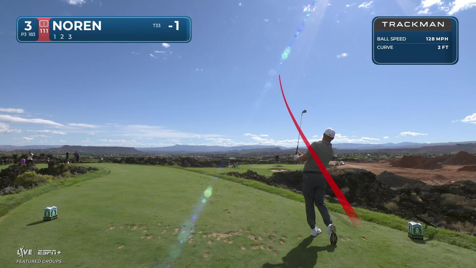 Alex Noren near ace sets up birdie on No. 3 at Bank of Utah