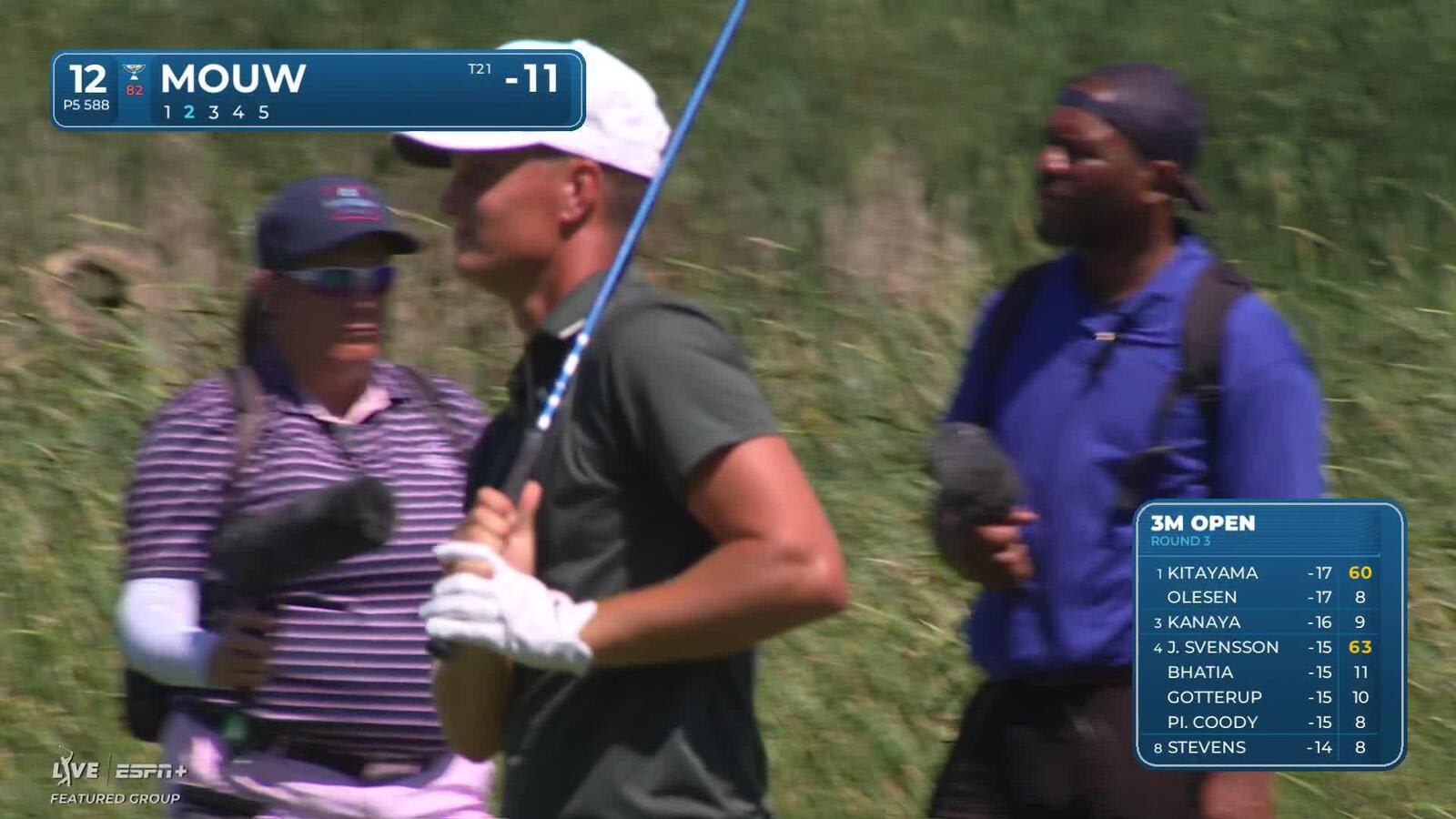 William Mouw makes birdie on No. 12 at 3M Open