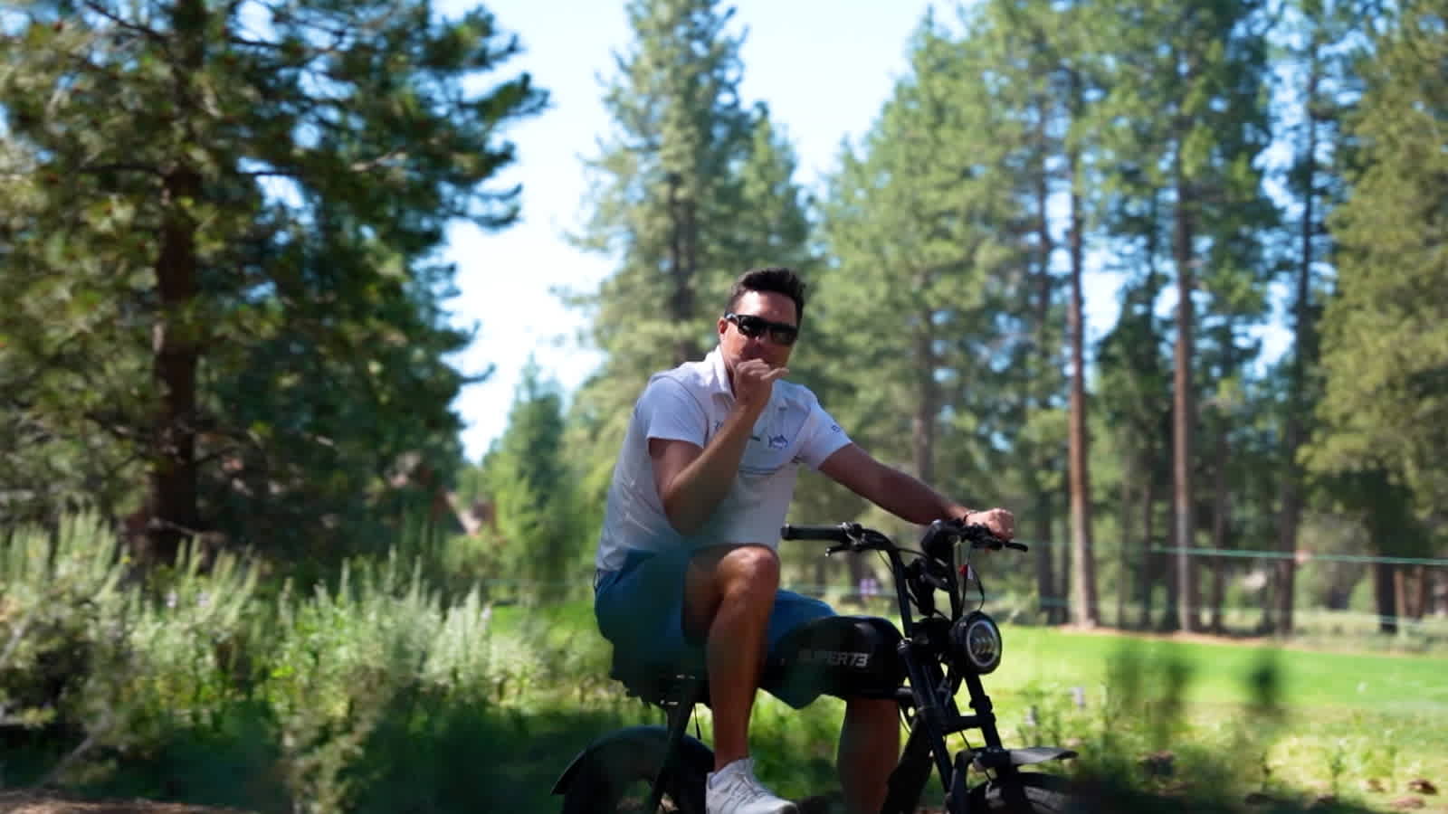 Kevin Roy and friend participate in Bike to the Barracuda