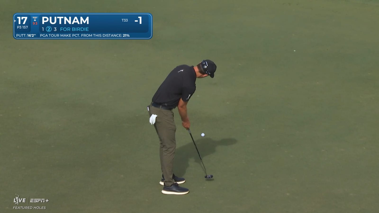 Andrew Putnam walks in 16-foot birdie putt at Cognizant Classic