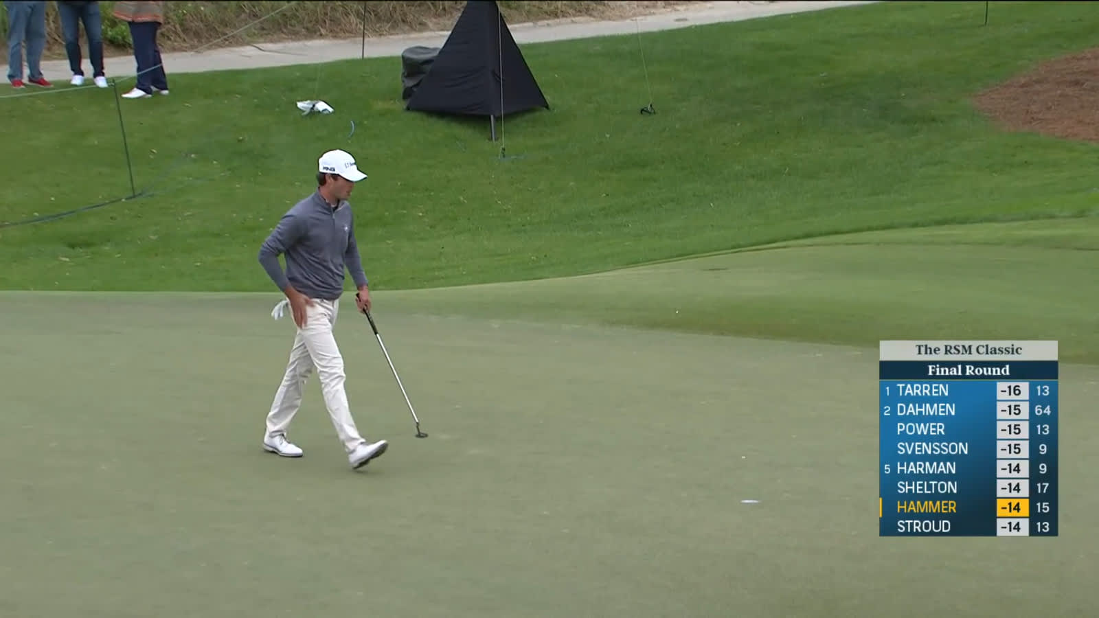 Cole Hammer converts 11-foot birdie putt at The RSM Classic